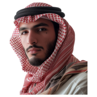 AI generated Portrait of arabic man with kandora png