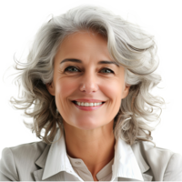 AI generated Middle aged business woman smiling png