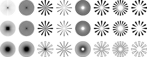 rayos de sol, rayos, vigas, estallido estelar, radiante, radial líneas vector