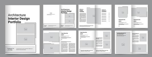 Minimal White Architecture Portfolio Template vector