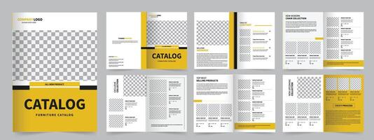 Catálogo modelo diseño, mueble productos catalogar disposición, editable diseño vector