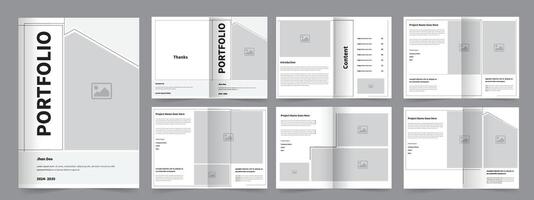 Minimal Portfolio, Architecture and Interior Portfolio Template vector