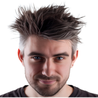 ai gerado homem com uma legal cabelo estilo png