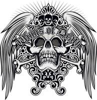 skull with wings vector