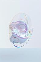 AI generated Abstract Liquid Face Illustration photo