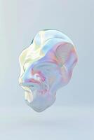 AI generated Liquid Identity Expression in Facial Art photo