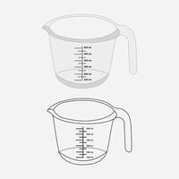Measurement cup, pot vector illustration icon eps