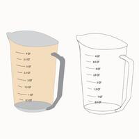 Measurement cup, pot vector illustration icon eps