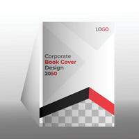 collection of modern graphic design book cover layout template with graphic elements and space for photo background in A4 size. vector