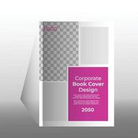 collection of modern graphic design book cover layout template with graphic elements and space for photo background in A4 size. vector