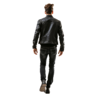 AI generated Back view of fashion man png