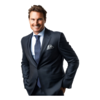 AI generated Sexy smiling business man png