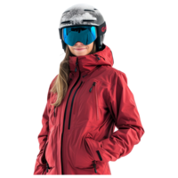 AI generated Woman in jacket hat ski goggles masks pend weekend winter season in mountains png