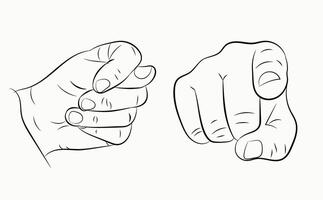 Various abstract hands, ok and thumbs up for set of character design vector illustrations. Set of hands in gestures