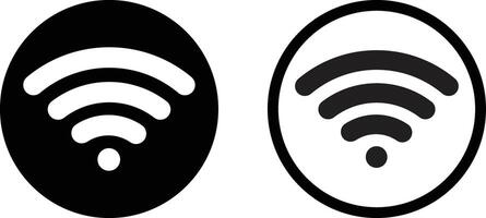 Wifi icono conjunto en dos estilos aislado en blanco antecedentes . inalámbrico icono vector . podcast símbolo