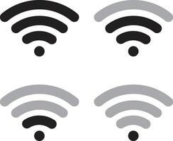 Wifi niveles icono conjunto aislado en blanco antecedentes . Wifi icono conjunto vector . inalámbrico íconos