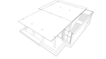 3d geloopt Animation von parametrisch Gebäude Projekt video