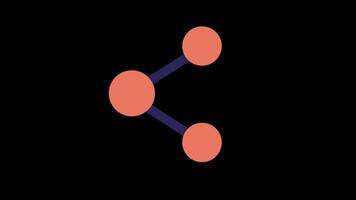 semplice ragnatela Condividere icona concetto ciclo continuo animazione video con alfa canale
