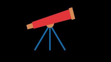 telescope icon astronomy transparent background with alpha channel video