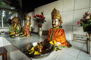 December 6, 2019.Mauritius.Africa.Locals at the Ganga Talao Hindu Temple, Grand Bassin on the island of Mauritius photo