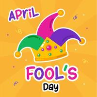 April fools day greeting card vector