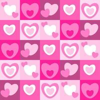 Valentines day seamless pattern with hearts y2k style vector