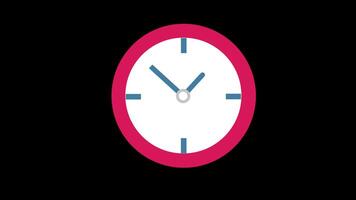 alarm table clock icon animation timer concept transparent background with alpha channel video