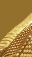 Abstract gold dot particle wave animation background, 3d rendering seamless loop video