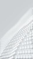 Abstract white dot particle wave animation background, 3d rendering seamless loop video