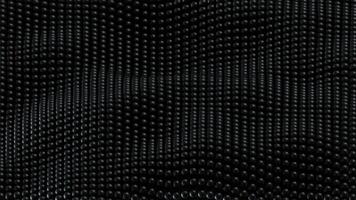 Abstract black dot particle wave animation background, 3d rendering seamless loop video