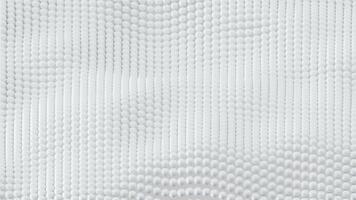 Abstract white dot particle wave animation background, 3d rendering seamless loop video