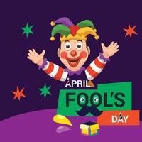 April fools day illustration vector