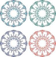 Decorative gradient mandala on white background vector