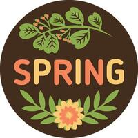 Spring Decorative Panel for Laser Cut vector