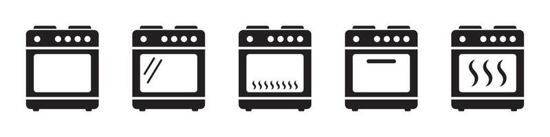 Stove oven icon, vector gas stove. Kitchen cooking appliance. Vector illustration.