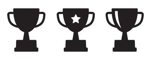 Trophy icon. Trophy cup, winner cup, victory cup vector icon. Reward symbol sign for web and mobile.