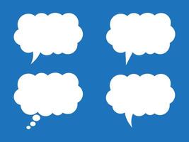 Thought bubble icon, thinking cloud vector icon for apps and websites. Set of speech bubbles. Speak bubble text, cartoon chatting box, message box.