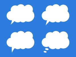 Thought bubble icon, thinking cloud vector icon for apps and websites. Set of speech bubbles. Speak bubble text, cartoon chatting box, message box.