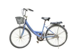 Old retro style bicycle isolated on transparent background png