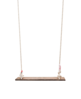 Old wood swing hanged Isolated on transparent background, PNG File