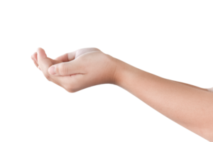 Child hand hope isolated on transparent background. PNG File