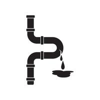 Broken Pipe Icon, Leakage In Pipe Vector Art Illustration