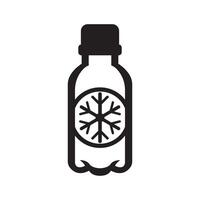 frío botella bebida logo icono,diseño vector ilustración modelo