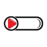 Play button logo icon design vector illustration