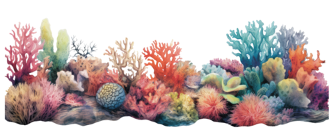 AI generated underwater coral reef png