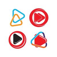 Play button logo icon design vector illustration