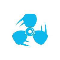 Fan logo icon, vector illustration template design