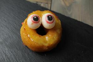 Cake Donut With Eyes Halloween Scary Desserts photo