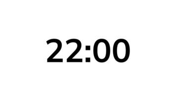 25 second countdown timer on white background video