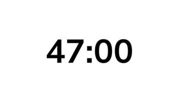 50 tweede countdown timer Aan wit achtergrond video